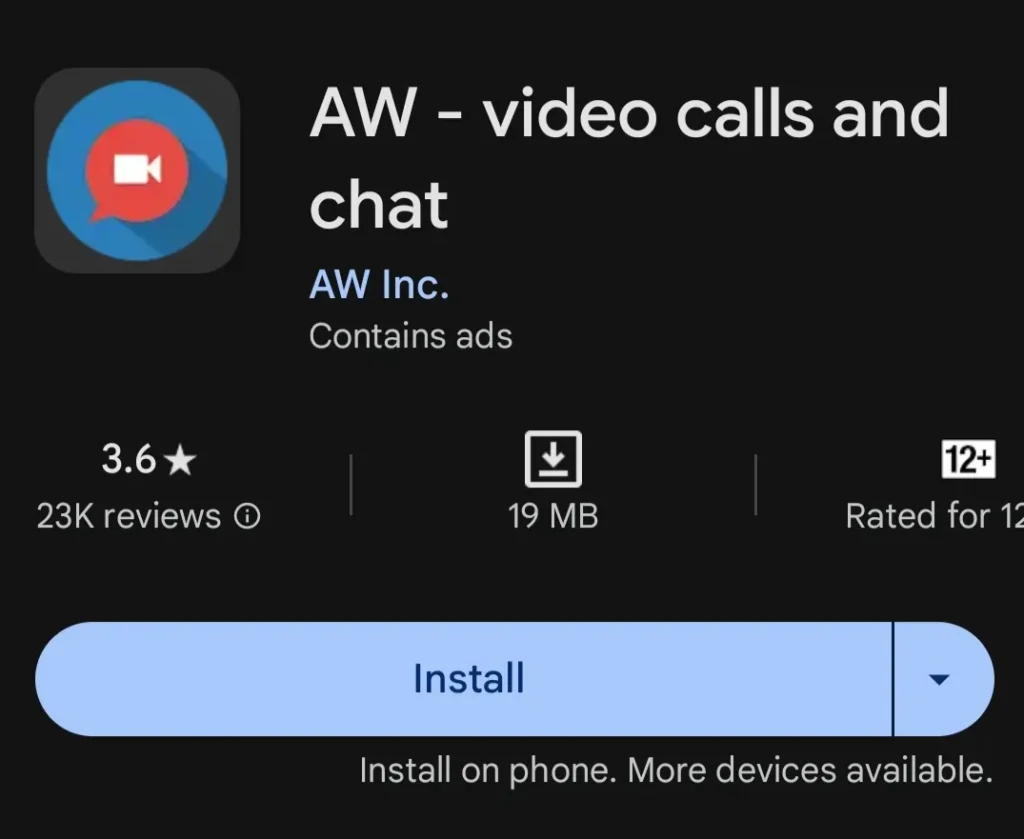 AW video calls and chat