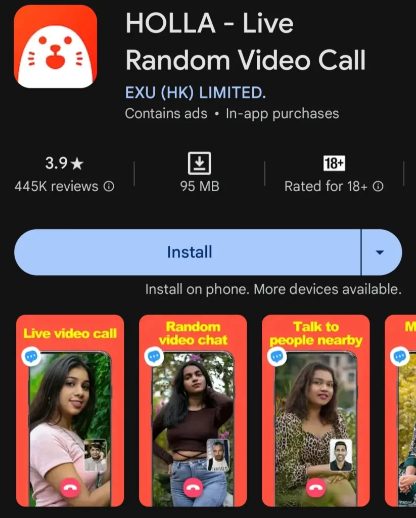 Holla-live-random-video-call