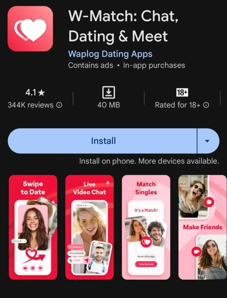 W-Match chat dating meet